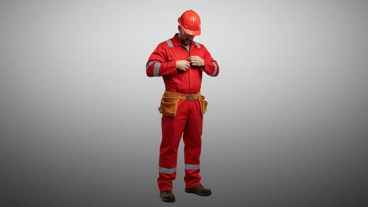 Worker in a safety coverall, PPE and safety equipment supplier, Silver Crown Dubai